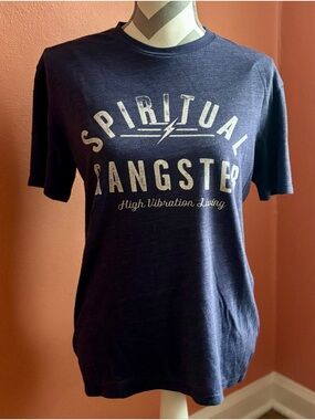 Spiritual Gangster Navy Short-Sleeve Graphic Tee